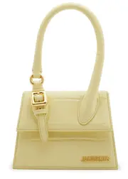 Jacquemus Le Chiquito Moyen Boucle Leather top Handle bag - Yellow ONE SIZE