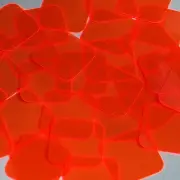 Square Vinyl Shape 30mm Orange Go Go Fluorescent Edge Glow