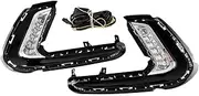 LED DRL Daytime Running Light Front Fog Lamps with Turn Signal Assembly Accessories Compatible With Hyundai Compatible with Elantra 2017 2018