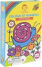 Tiger Tribe 60645 Colour by Numbers/Rainbow Garden Notebooks and Colouring Books, Multi-Coloured
