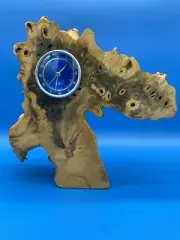 Buckeye Burl Mantle Clock horse shape hand made signed