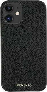 Memento Italian Leather Iphone 12 Case Black, Iphone 12 Mini