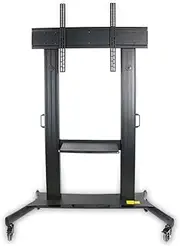 Height Adjustable TV Stand Cart, for Flat Panel LED LCD Plasma Screen 60-100 Inch 360º of Swivel Conference Office Reception Hall Exhibition