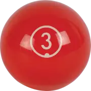 Individual Aramith #3 Continental Replacement Pool Ball - RBCONT