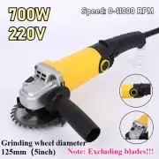700W220V Electric Angle Grinder Tool Handheld Corded Household Grinding Polisher
