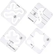 SHINEOFI 4Pcs Transparent Quilting Template Set for DIY Sewing Embroidery Durable Patchwork Stencils for Easy Cutting and Crafting Projects