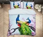 3D Animal Peacock KEP535 Bed Pillowcases Quilt Duvet Cover Luna