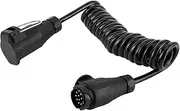 Trailer Wire Extension,Trailer Wiring Extension,13Pin 13Pin Adapter Cable Trailer Plug Extension Spring Cord Car Caravan Rv Waterproof Copper Wire Black 1.6M Commercial Rv Car