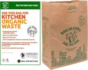 -Kitchen Food Waste Bag, Set of 2 - Compostable, Leak-Resistant, 3.0 Gallons, 60