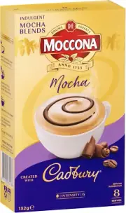Moccona Cadbury Mocha - 40 Individual Sachets (8 X 5 Pack)