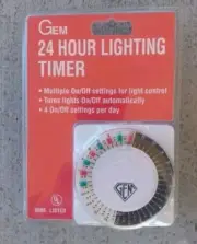 Gem 24 Hour Lighting Timer 850 Watt 4 Settings Per Day Free Shipping