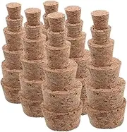 BIUDECO 36pcs Tapered Cork Stoppers Wooden Wine Bottle Plugs Craft Corks Leakproof Design for Jar Bottle Storage Versatile Wine Stoppers for DIY Projects