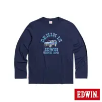 在飛比找蝦皮商城優惠-EDWIN 丹寧吉普車長袖T恤(丈青色)-男款