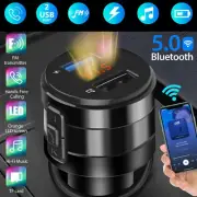 Wireless Car FM Transmitter Music MP3 AUX Radio 2 USB Charger LED for Bluetooth