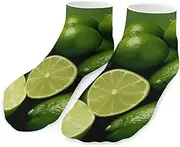 [QMNVBDS] Fresh Green Lime Socks Ankle Length Socks Casual Short Socks for Women Men Low Cut Sports Socks Running Socks No Show Socks Ankle Socks Athletic Socks Workout Socks, Style, One Size, Style