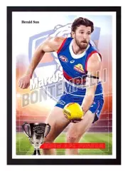 Framed 2024 Western Bulldogs AFL Finals Poster Marcus Bontempelli 45 x 32cm
