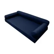 |SLIPCOVER ONLY|S6 Daybed Mattress Bolster Pillow Covers Piped Trim Crib AD101