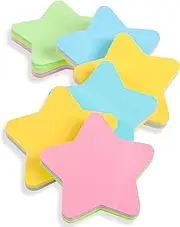 600 Sheets Sticky Notes - 6 Pack 70×70mm Star Shaped - 4 Mixed Colors Removable Self Stick Notes Pads Memo Cute Post for Office/Home/Kitchen/Baking/School Bulk Sale