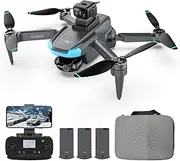 KF110 Drone with 4K Camera for Beginners, Weighs Only 230g, Avoids Obstacles 360°, GPS Positioning, 22 Minute Flight, Professional RC Drone with Brushless Motor, 3 Batteries