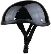 Open Portable Motorcycle Helmets Jet Helmet Bowl ECE Approved Retro Motorcycle Open Face Helmet Women Men Scooter Motorcycle Helmet, Adult Cruiser Chopper Half Helmet 55-62cm C