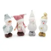 Lovely Plush Snowman Santa for Christmas Pendant Kids Xmas Tree Orname
