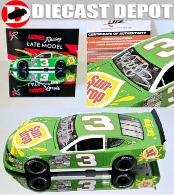 AUTOGRAPHED DALE EARNHARDT JR 2024 SUN DROP #3 LATE MODEL DIECAST 1/24 ACTION