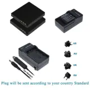 2X Camera Battery DB-70 DB70 for Ricoh Caplio CX1 CX2 R6 R7 R8 R10 +Charger Kit