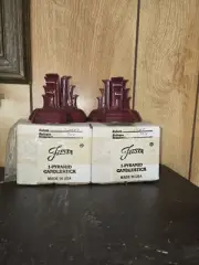 Fiesta Claret Candlesticks New In Box