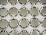 100 Flat Bottle Caps with 8mm Split Rings