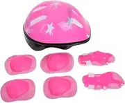 Generic 1 Set Protective Gear Set Helmet Knee Pads Elbow Pads Wrist Guards for Boys Safe for Roller Skating Skateboarding Ice Skating Balance Biking
