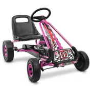 Costway Kids Pedal Go Kart Ride On Toys Outdoor Racer - Pink