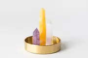 Clearing Energy Crystal Trio - Orange Calcite, Selenite + Amethyst