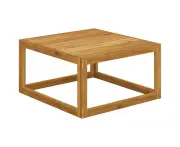 Solid Acacia Wood Coffee Table Weather Resistant Slatted Outdoor Patio Furniture