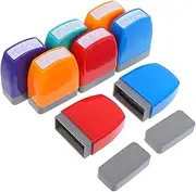 ZUNOXAZ 8 Pcs Colorful Self Inking Teacher Stamps Set with Tray Creative Classroom Feedback Stamps for School Ratings Homework Rewards Engaging Comments Teacher Supplies