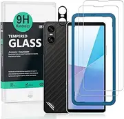 [Ibywind] 2 Pcs Screen Protector For Sony Xperia 10 VI 5G 6.1",Tempered Glass,With 1Pc Camera Lens Protector,1Pc Back Film,Anti-Scratch,Bubble Free