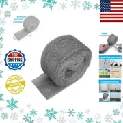 13 Ft Steel Wool Fill Fabric, Steel Wool Blend Hardware Cloth Gap Blocker for...
