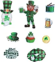Generic 1 Set Reflective Gnome Tiles Refrigerator Magnets Magnetic Fridge Sticker St. Patrick's Day Car Magnets Car Magnetic Decals Car Reflective Magnetic Sticker Reflective Material