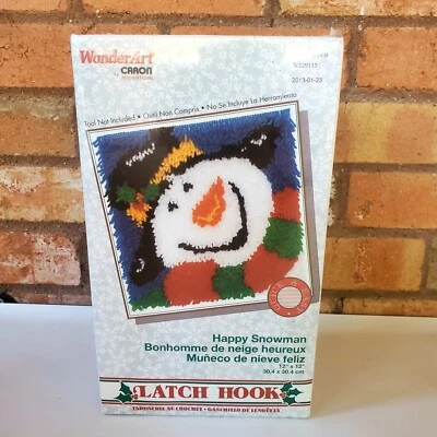 Woderart By Caron Happy Snow Man Latch Hook