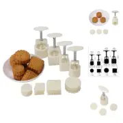 Mid-Autumn Festival Hand-Pressure Moon Cake Mould With 12 Pcs Mode Pattern Fo...