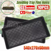 10/20x Garden Black Plastic Rectangle Plant Seedling Propagation Seeding Tray