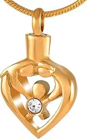 DOTUIARG Cremation Necklace for Loved Ones Keepsake Memorial Urn Pendant Stainless Steel Remembrance Jewelry for Ashes