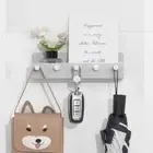 Punch-Free Wall Shelf Rack with 5 Hook Key Storage Holder Storage Organizer