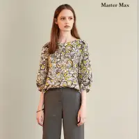 在飛比找momo購物網優惠-【Master Max】春日浪漫版滿花朵七分袖上衣(8027
