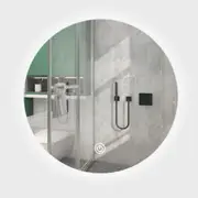 Viviendo 50cm Round LED Mirror Anti-Fog Wall Mounted Bathroom Vanity Dimmable LED Light with Touch Switch