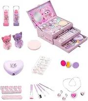 Kids Washable Makeup Girls Toys,Real Little Girl Make up Sets,Toddler Makeup Kit for Kid Children Princess Christmas Birthday Gifts Toys for 5 6 7 8 9 10 Year Old Girls