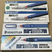 Staedtler MarsMatic Technical Drawing Pens Set of 4 0.4 0.6 0.7 Made in Germany