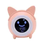 Cartoon Cat Mini Alarm Clock Innovative Snooze Function Fun Expressions Kids HOM