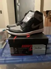 Nike Air Jordan 1 Retro High OG Shadow 2018 Black Grey 555088 013 Size 8