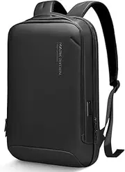 Slim Laptop Backpack for Men, High Tech Backpack with Scratch Resistant Shell and USB Charging Port, Waterproof Business Backpack Ideal for Working, Traveling, Daily