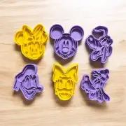 Mickey Mouse and Friends Cookie Cutters. Mickey, Minnie, Daisy, Donalds, Goofy,P